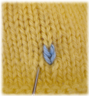 Perasma-sakorafas Dublicate-stitch-10