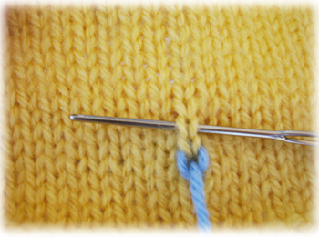 Διπλή βελονιά - Duplicate Stitch