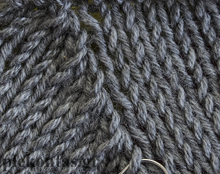 Διπλή μείωση πόντων με k3tog k3tog