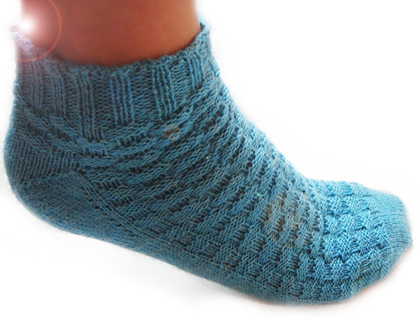 Κάλτσα με φορά από τα δάχτυλα προς τη γάμπα