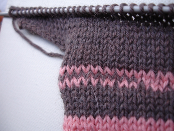 Ρίξιμο πόντων στις άκρες του πλεκτού