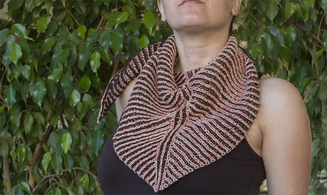 Μπριός Τριγωνικό Σάλι - Brioche Triangle Shawl