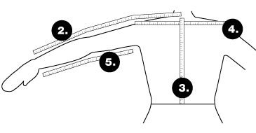 Μετρήσεις - Μεγέθη πλεκτών backmeasure