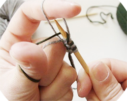 Ρίξιμο πόντων με δύο χρώματα - νήματα 8