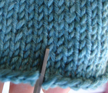 Steeking-Κόψιμο πλεκτού start-steek