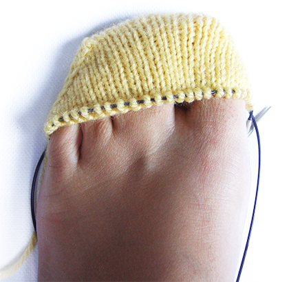 πλέξιμο Αύξηση δακτύλων (Toe increase) 1