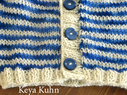 Βασική Ρεγκλάν Βρεφική Ζακέτα baby striped cardi blue bottom medium